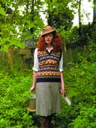 Mosaic V-neck sweater