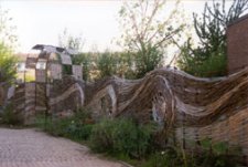 Sculptured willow wall London