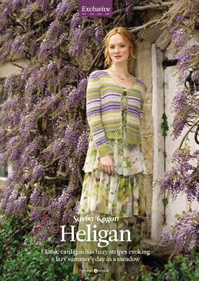 Heligan Cardigan on a page from The Knitter magazine