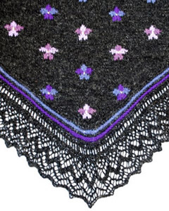 Violets Shetland Shawl detail Violets Shetland Shawl detail