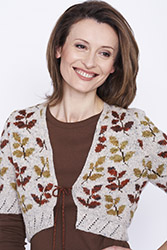 Leafy Bolero in Oat