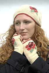 Rose Beanie & Mitts