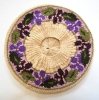 Violets Beret on Oat underside view