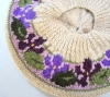Violets Beret on Oat underside view detail