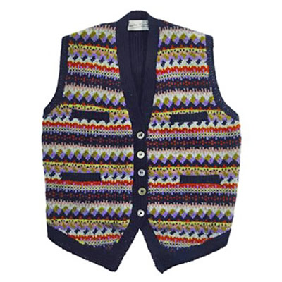 Spot Tuxedo Waistcoat in Navy