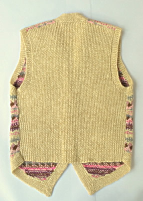 Spot Tuxedo Waistcoat in Oatmeal back view