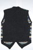 Spot Tuxedo Waistcoat in Charcoal - back